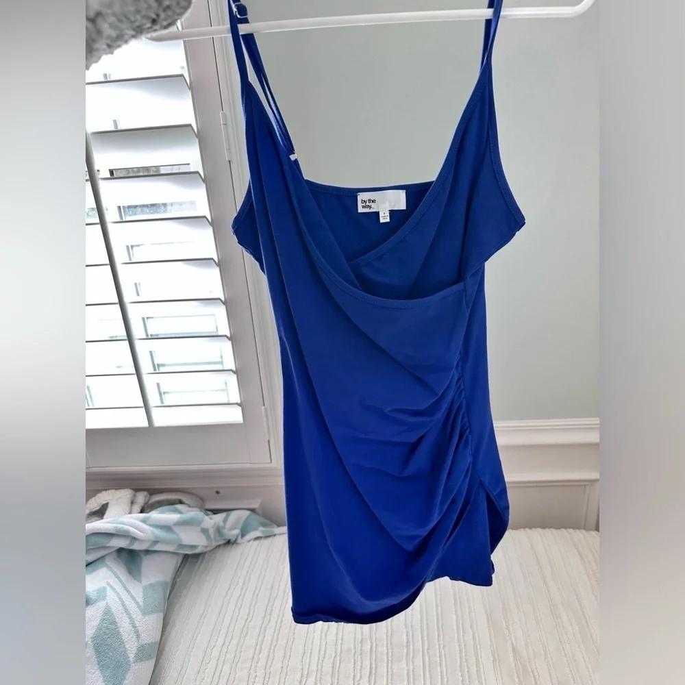 by The Way. Cobalt Blue Wrap Bodycon Dress Size S - Picture 4 of 5